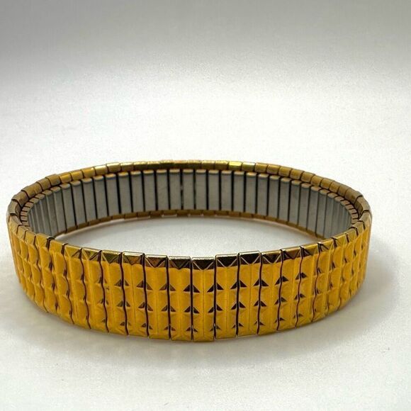 Spiedel gold tone expansion stretchy bracelet - Picture 2 of 9